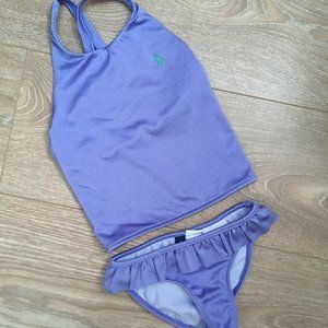 Lavender Ralph Lauren sz 4 tankini with ruffled bottoms